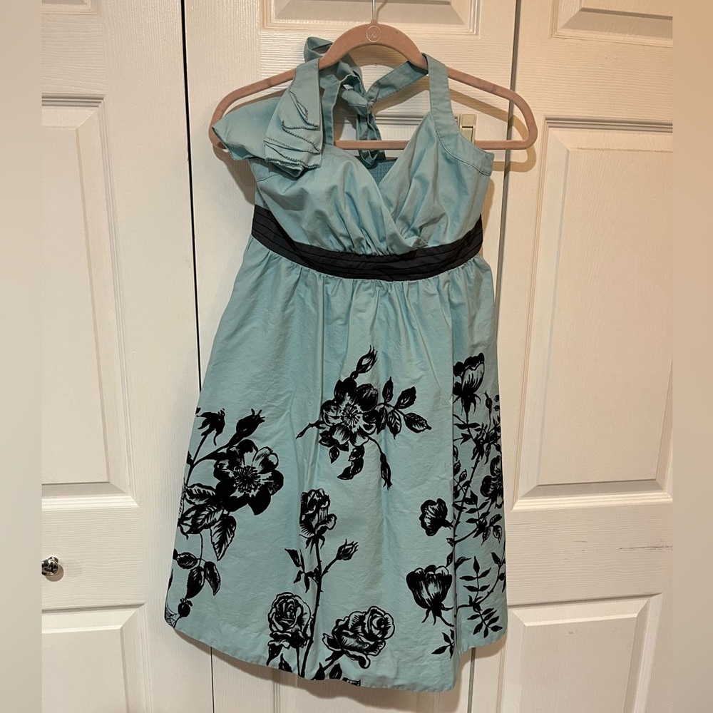 Anthropologie women’s Sundress in teal and black